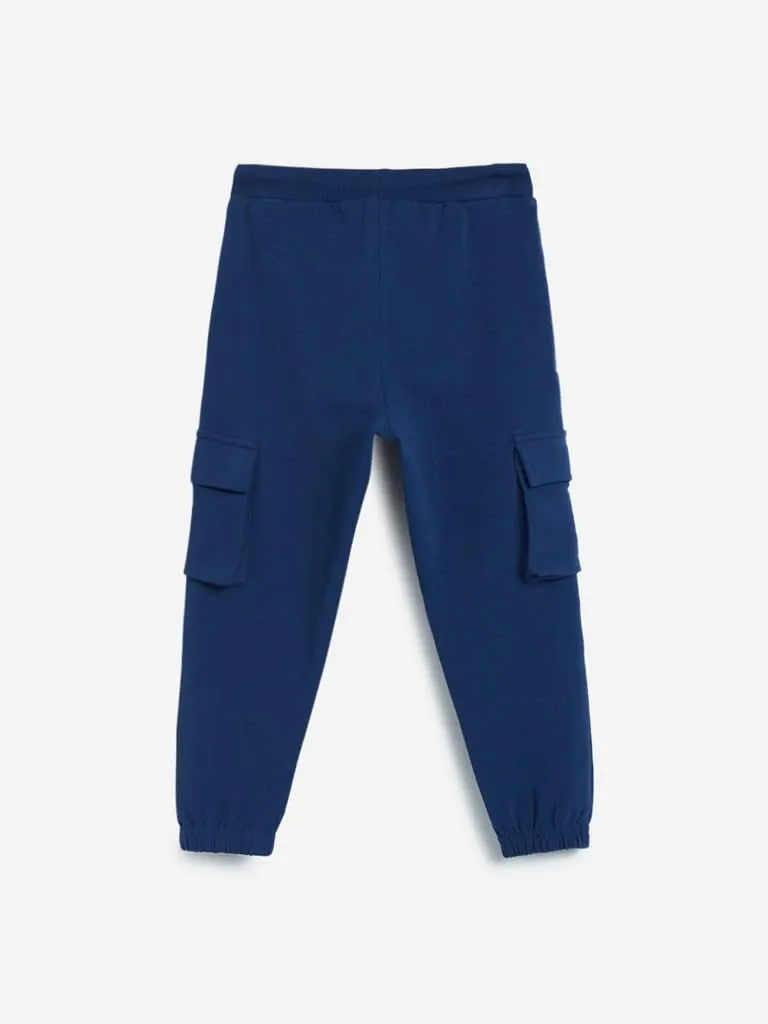 HOP Kids Dark Blue Cargo-Style Joggers