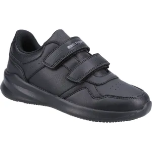 Hush Puppies Marling Boys Black School Shoe