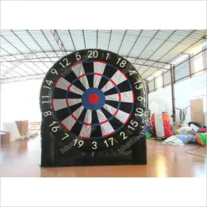 Indoor Giant Inflatable Sports Games Inflatable Foot Darts 3 X 3.3M Digital Printing