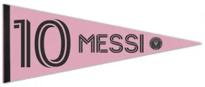 Inter Miami CF "MESSI 10" Official MLS Soccer Premium Felt Collector's Pennant - Wincraft Inc.