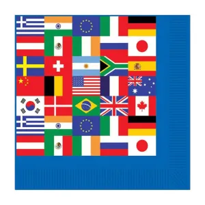 International Flags 2-ply Beverage Napkins