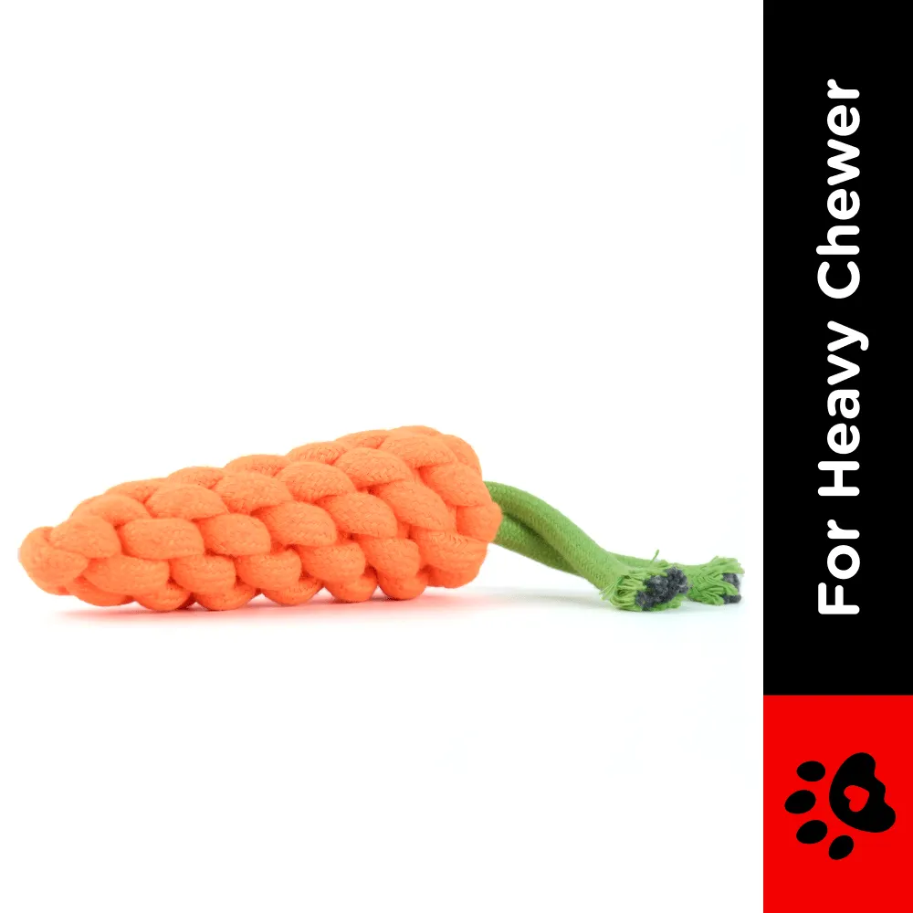 Kiki N Pooch Rope Carrot Toy for Dogs