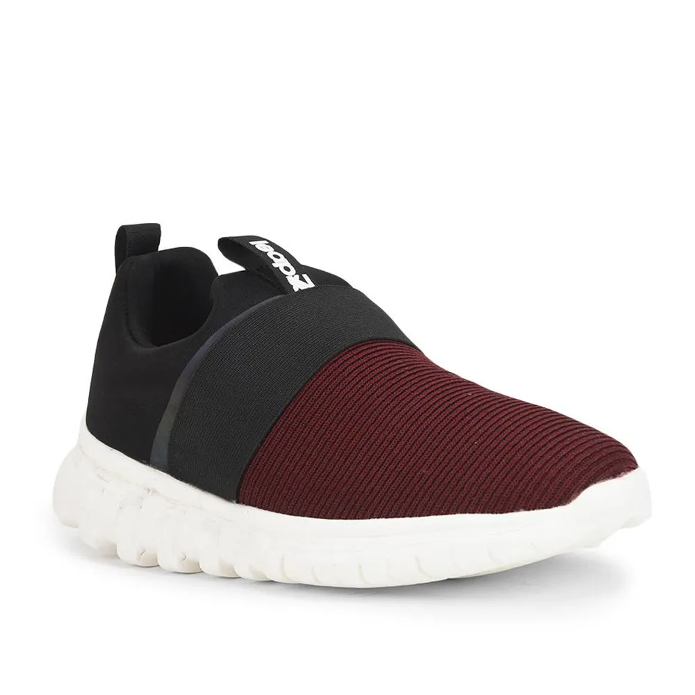 Leap7x Non Lacing Maroon Casual Slip on Shoes For Women MERCY By Liberty