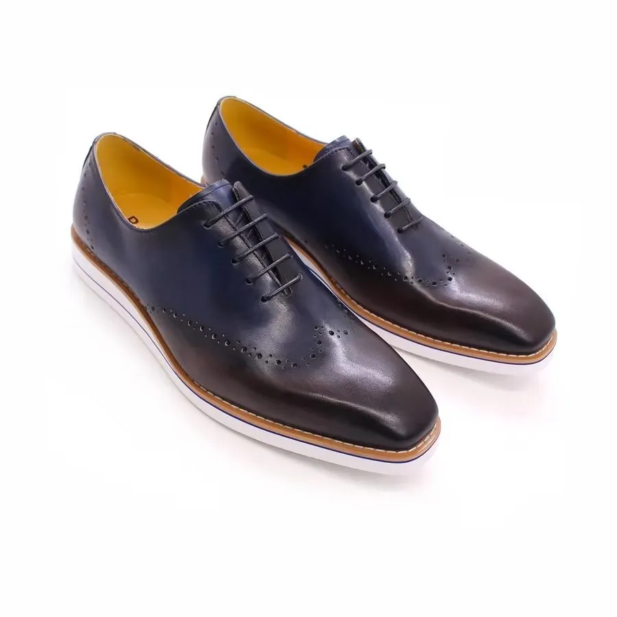 LeatherLux Modish Hand-Painted Casual Shoes