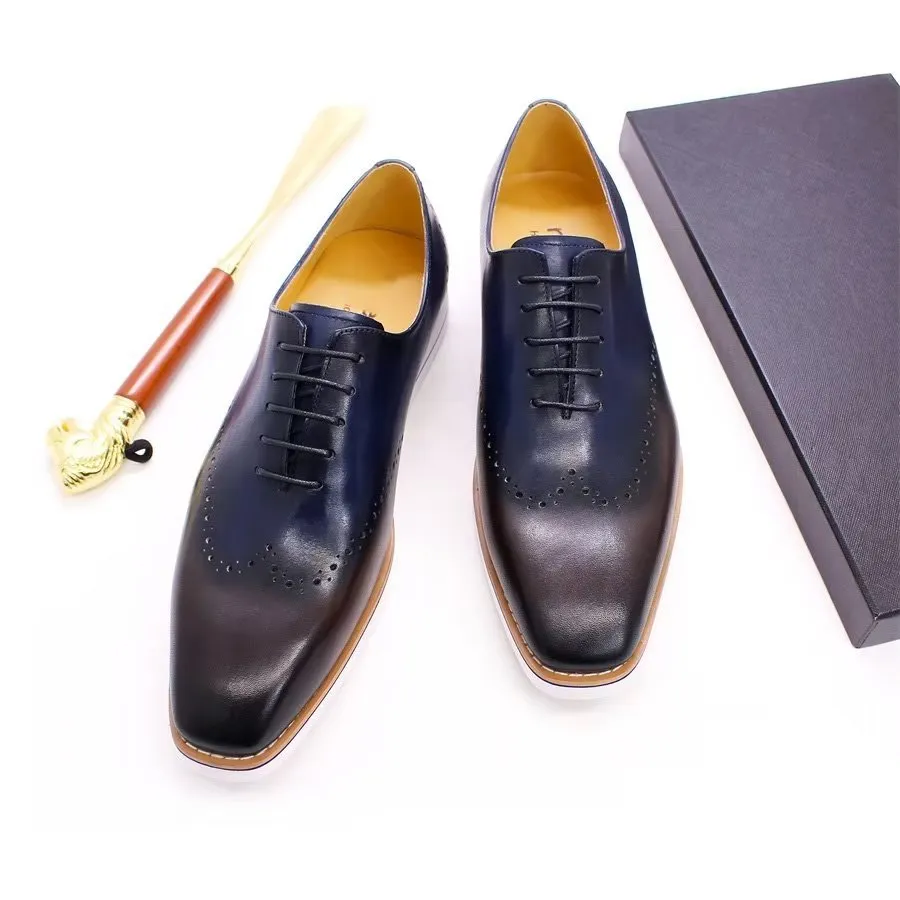 LeatherLux Modish Hand-Painted Casual Shoes