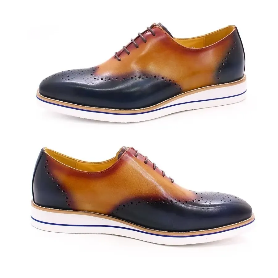 LeatherLux Modish Hand-Painted Casual Shoes