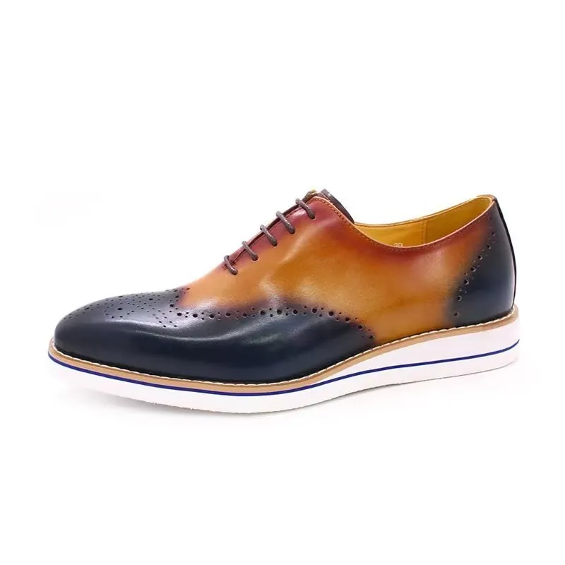 LeatherLux Modish Hand-Painted Casual Shoes