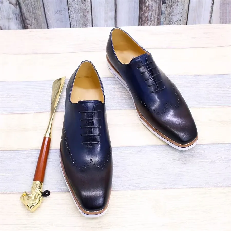 LeatherLux Modish Hand-Painted Casual Shoes