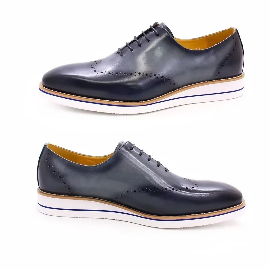 LeatherLux Modish Hand-Painted Casual Shoes