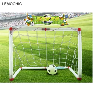 LEMOCHIC Folding Children Kids Football Goal Door Set Football Gates Outdoor Indoor Sports Toys Kids Soccer Door Set Cool Gifts