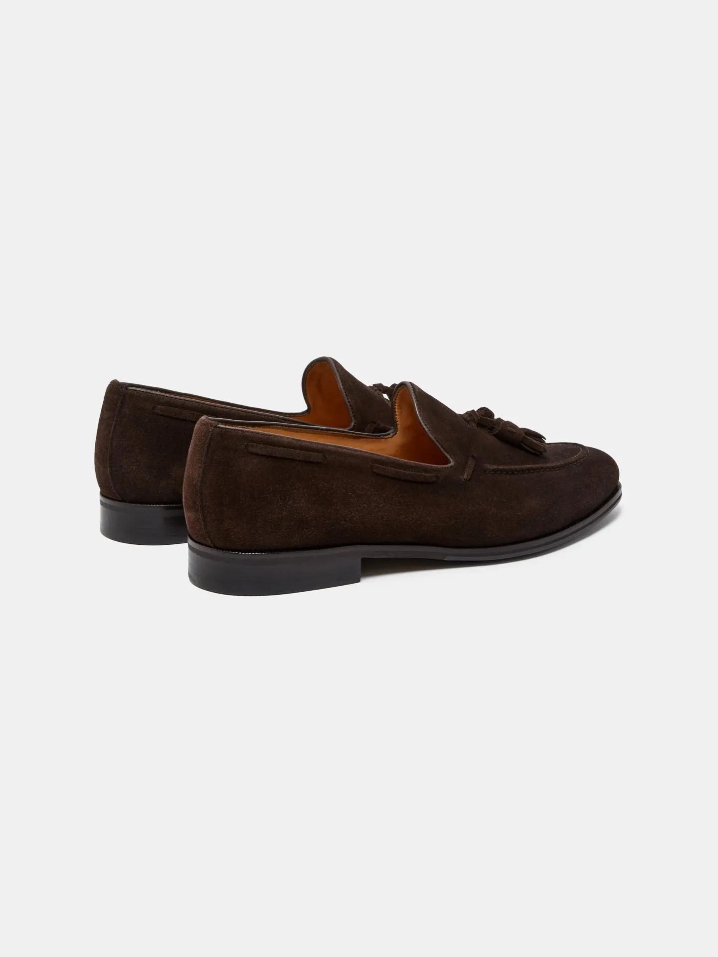 Loafer Shoes With Tassels In Suede