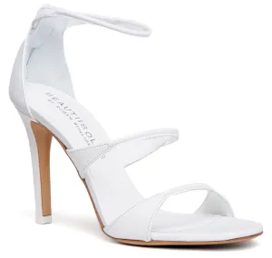 Lorenza White Leather Sandal