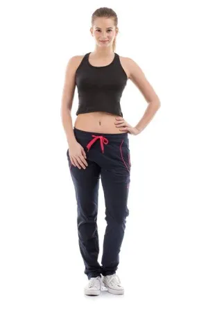 Lovable Cotton Gym Wear Dark Blue Track Pants for ladies