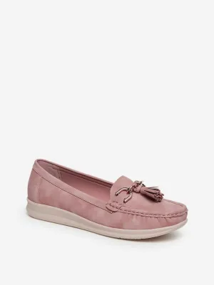 LUNA BLU Pink Hardware Design Loafers