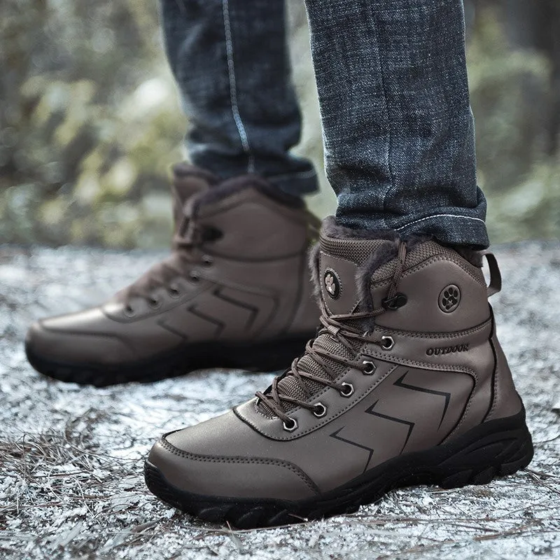 Man's winter thermal leather fashion joker comfortable boots