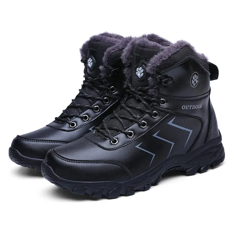 Man's winter thermal leather fashion joker comfortable boots