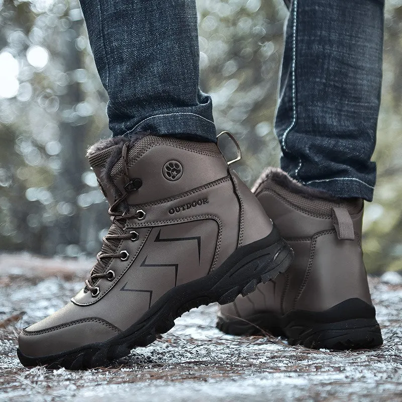 Man's winter thermal leather fashion joker comfortable boots