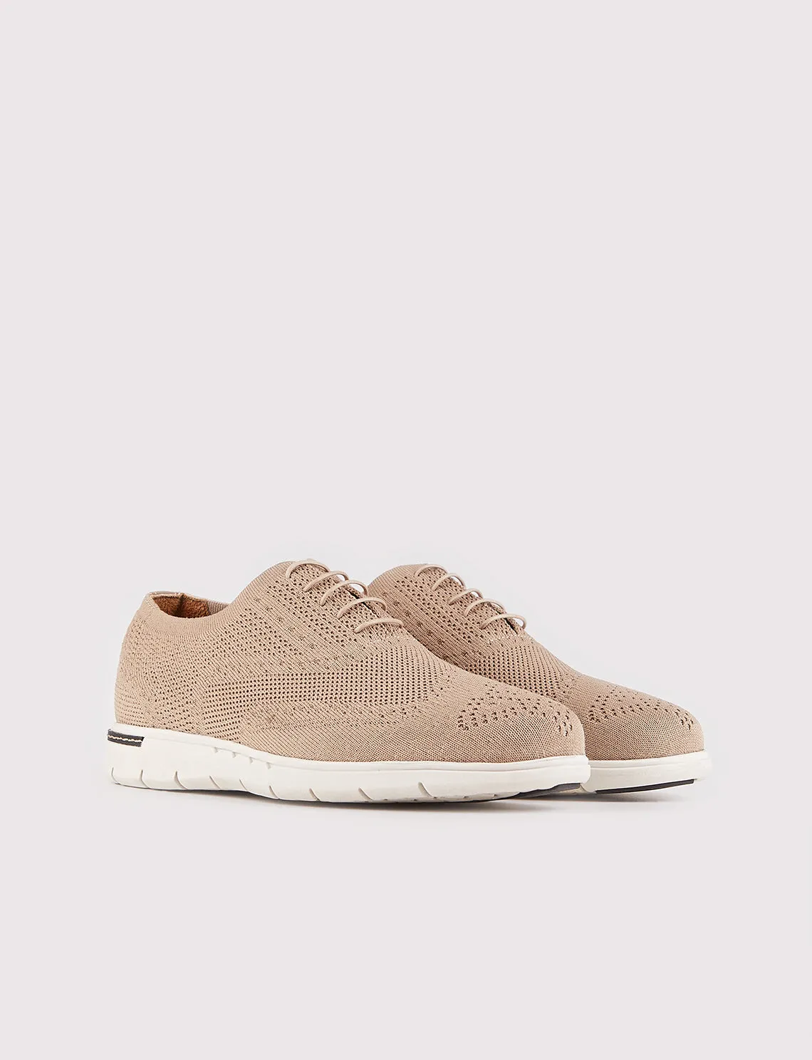 Men Beige Casual Knit Shoes