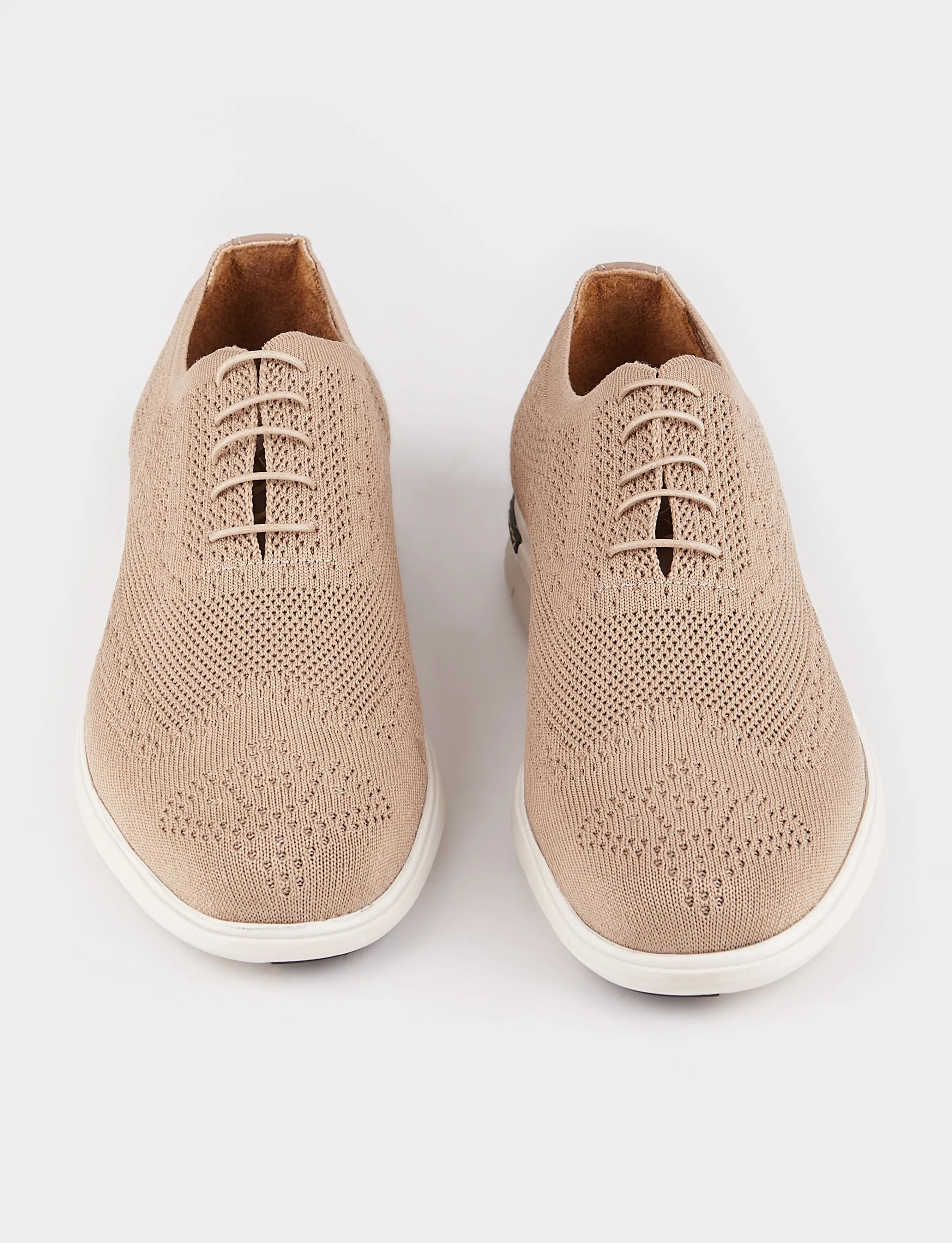 Men Beige Casual Knit Shoes