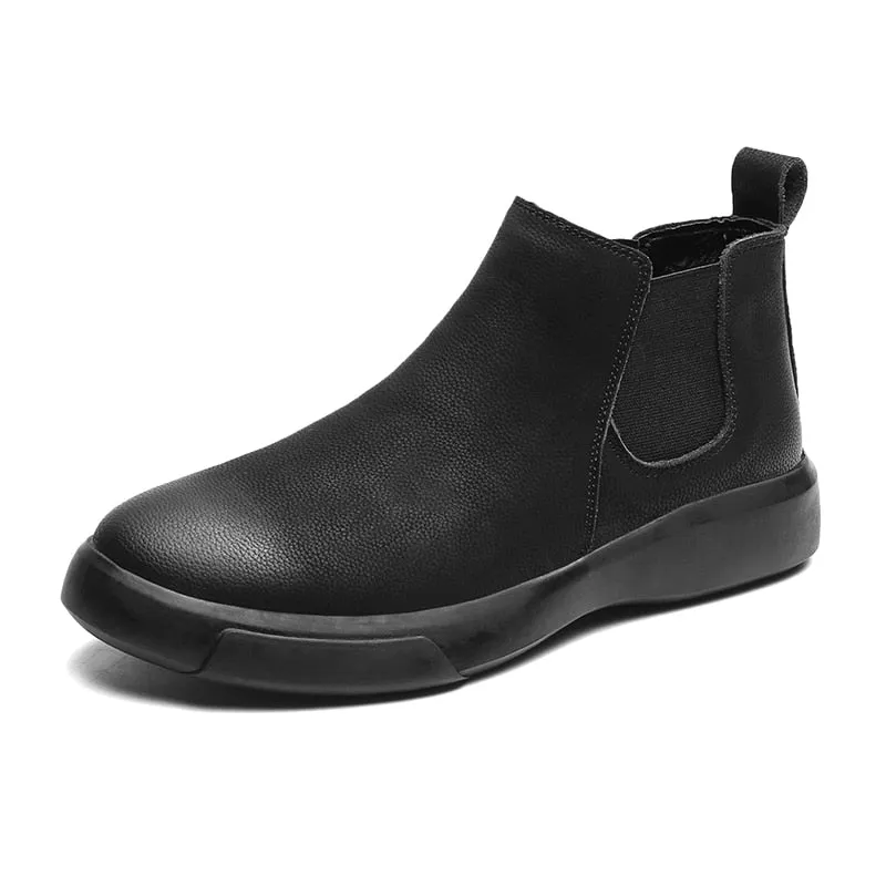 Men Casual Flats Boots Short Shoe Ankle Short Boot