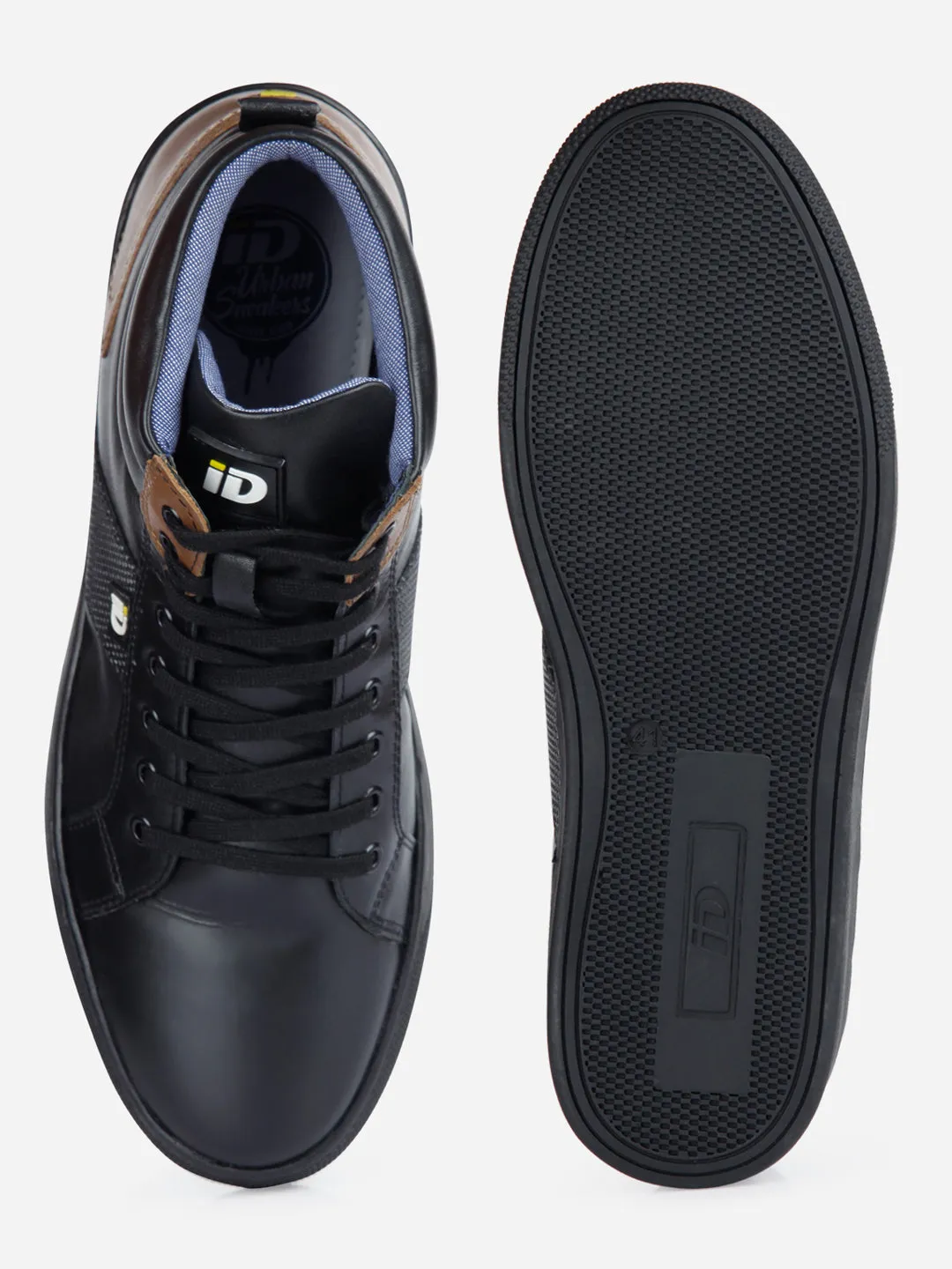 Men's Black Ankle Top Lace Up Sneaker (ID3053)