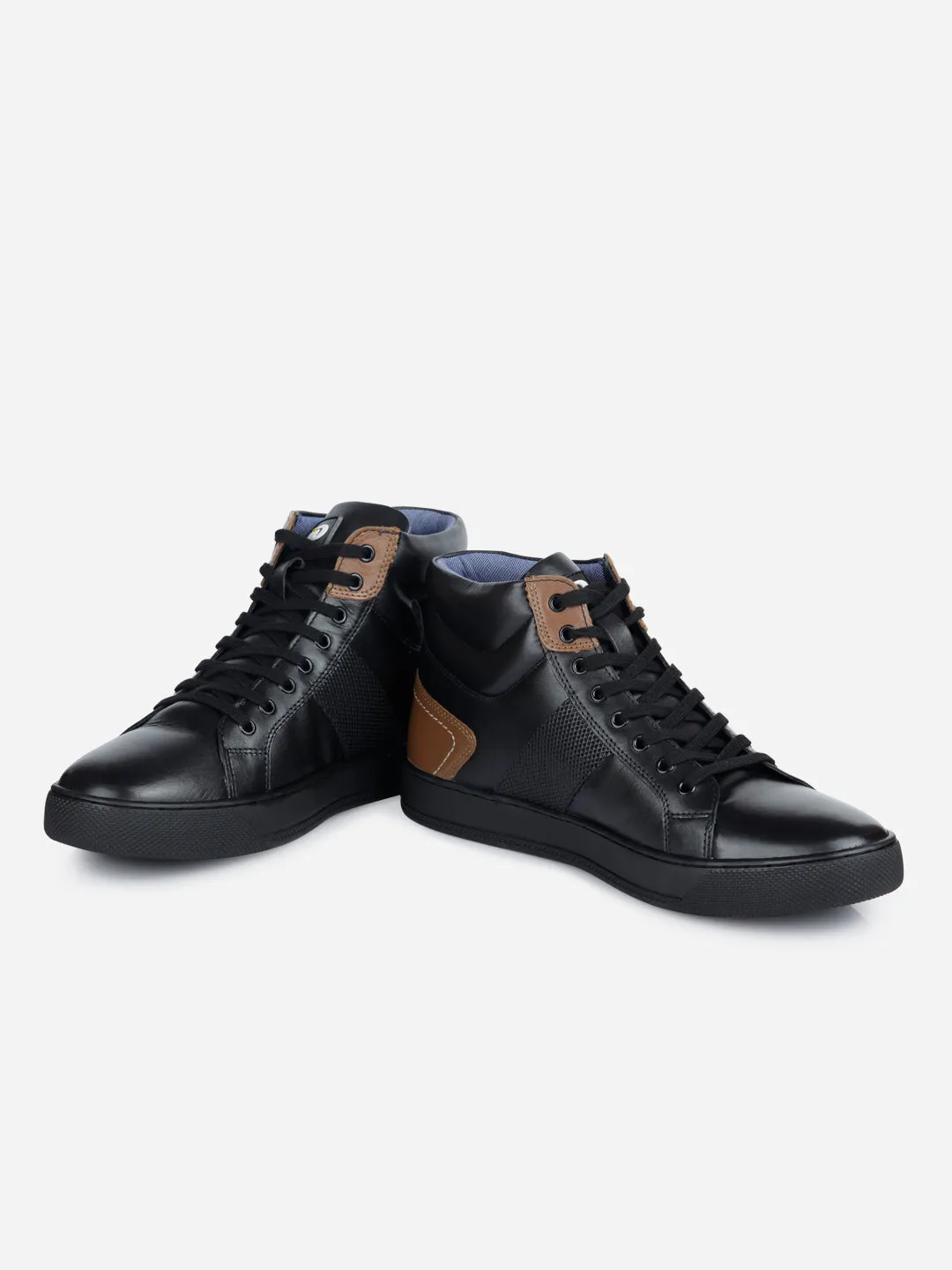 Men's Black Ankle Top Lace Up Sneaker (ID3053)