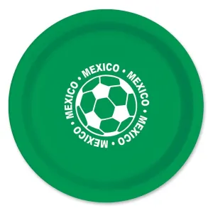 Mexico Soccer 9in Paper Dinner Plates