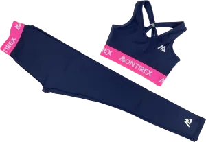 Montirex Women's Icon Sports Bra Leggings Set - Navy / Pink