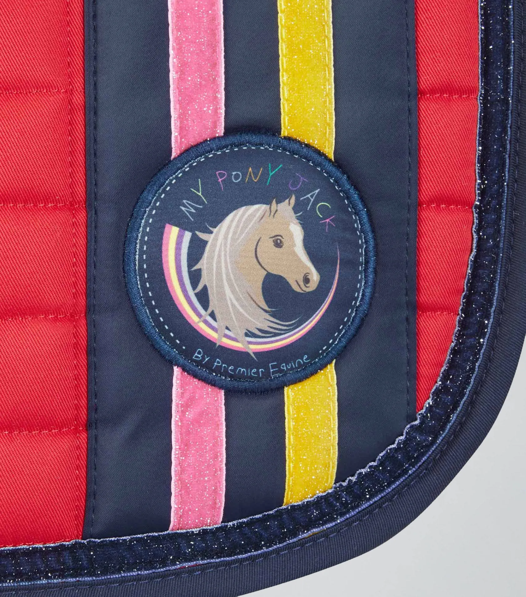 My Pony Jack Cotton GP/Jump Glitter Saddle Pad Red