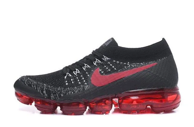 NAM VaporMax Flyknit Team Red Black Men's Running Trainers