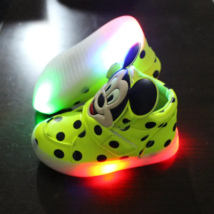 New European fashion cute LED lighting children shoes hot sales Lovely kids sneakers high quality cool boy girls boots