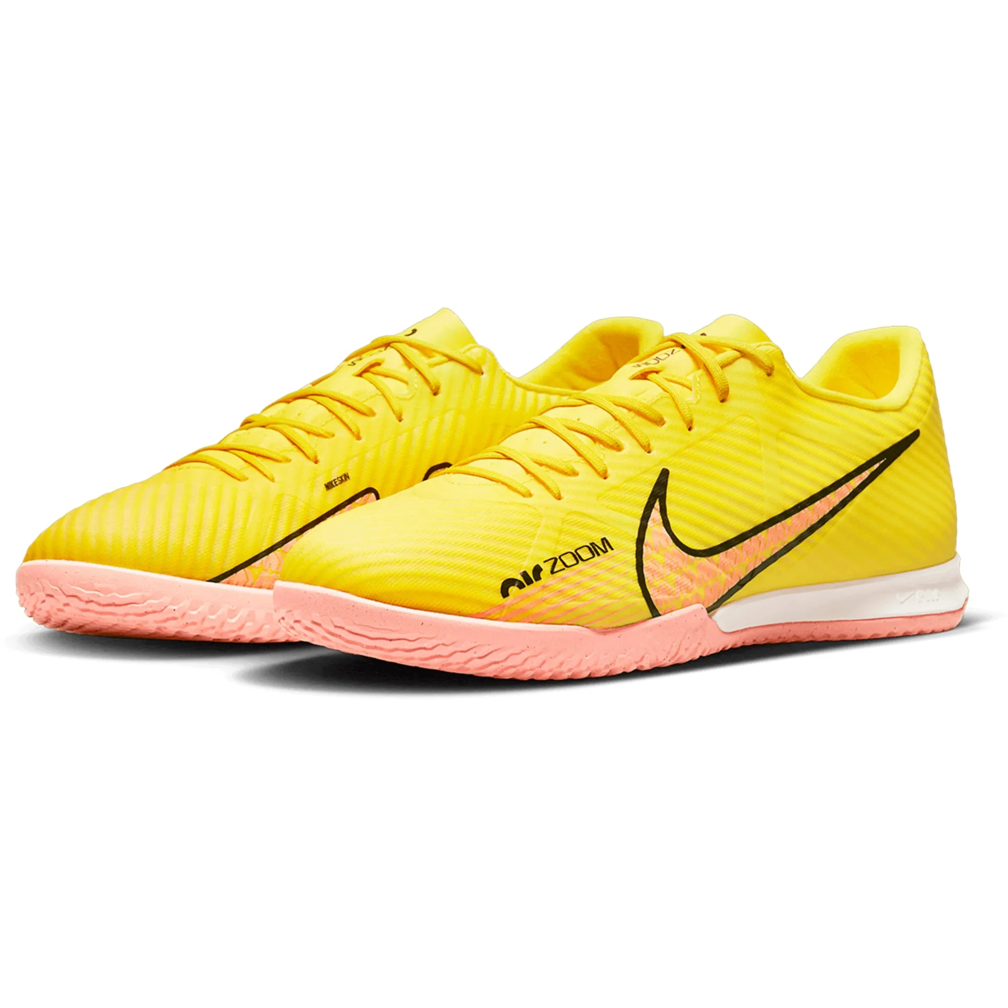 Nike Zoom Mercurial Vapor 15 Academy IC Indoor Soccer Shoes - Yellow Strike/Sunset Glow/Volt Ice