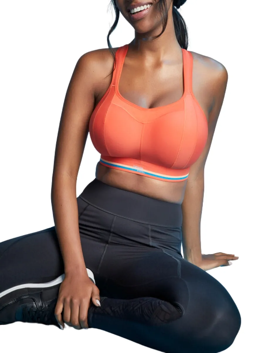 Non Wired Magnetic Racerback Sports Bra - Sunrise Orange