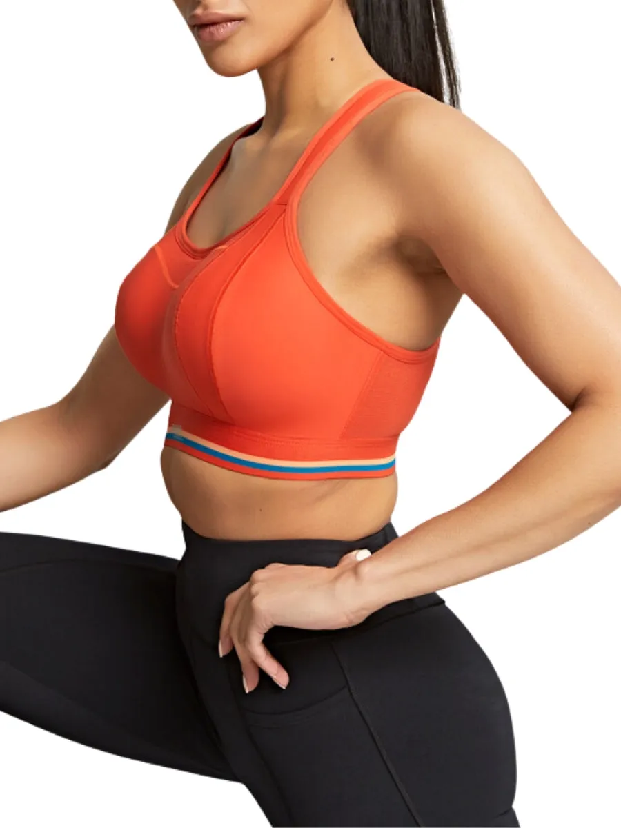 Non Wired Magnetic Racerback Sports Bra - Sunrise Orange