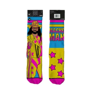 Odd Sox Men's Crew Socks - Macho Man Stars