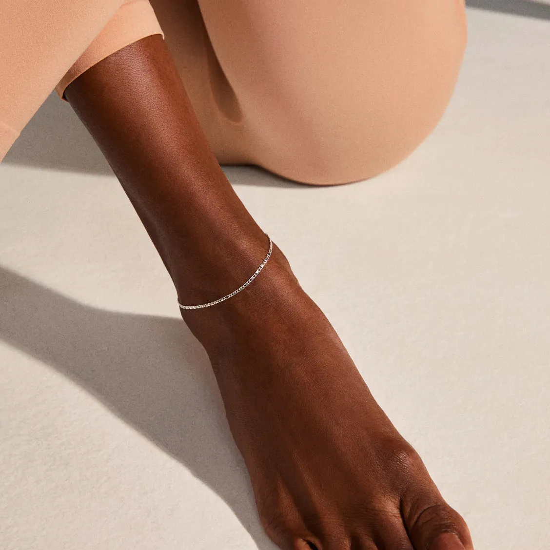 Parisa Silver Plated Ankle Chain