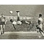 Pele Signed 16x20 Soccer Bicycle Kick Photo Fanatics