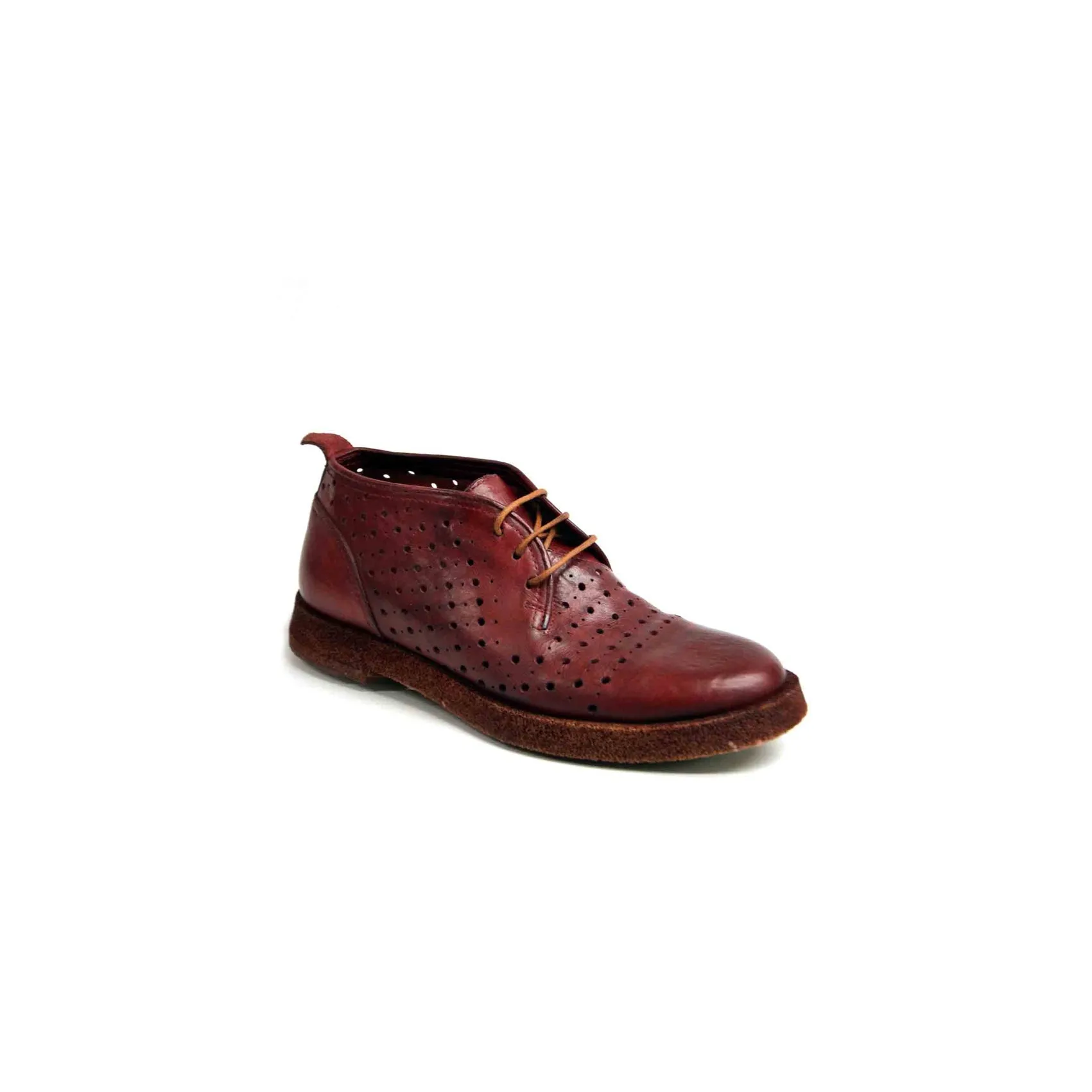 PERFORATED RED RUBREX SHOES