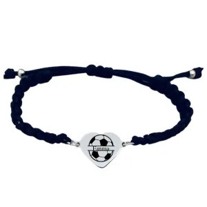 Personalized Engraved Soccer Rope Bracelet