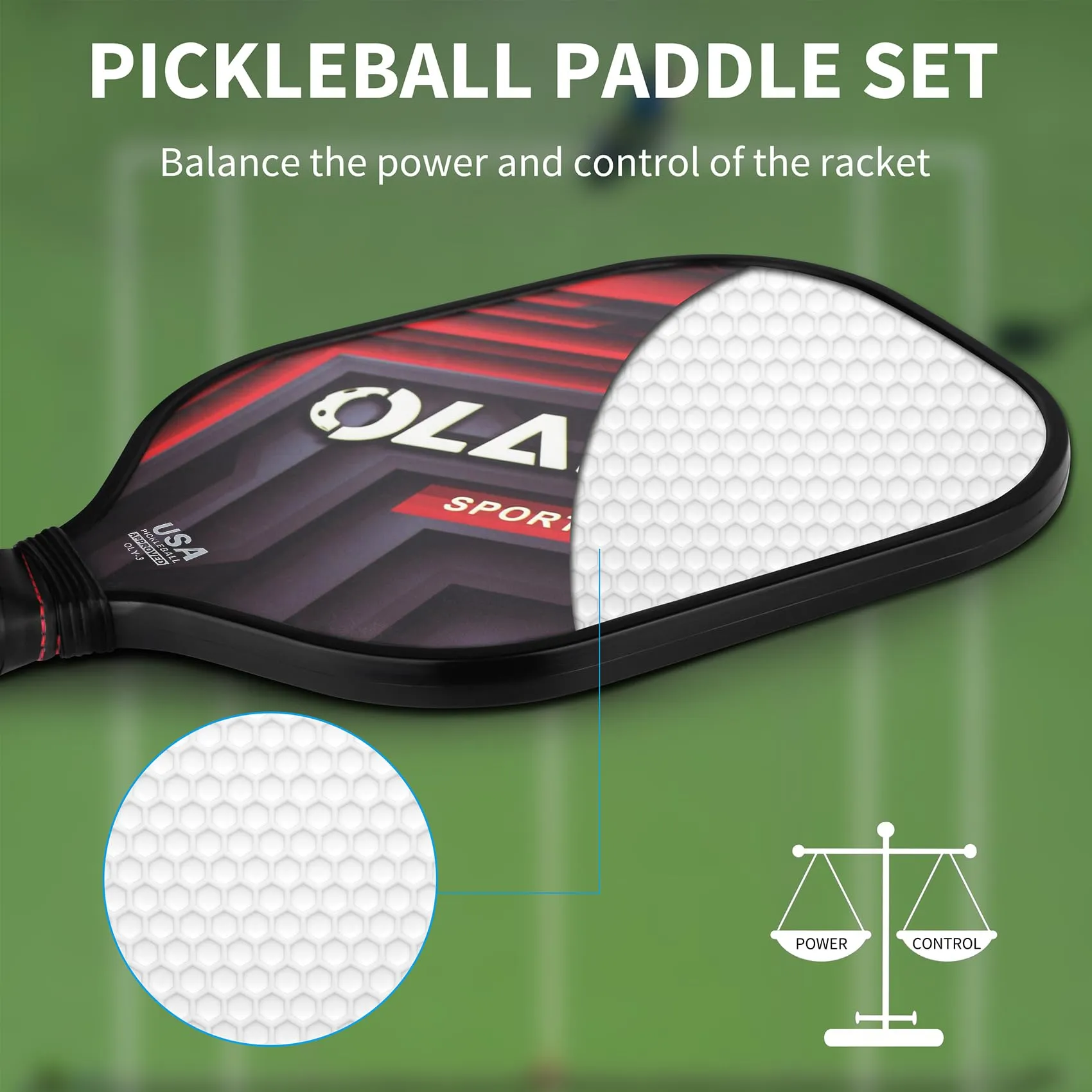 Pickleball Paddles Set.