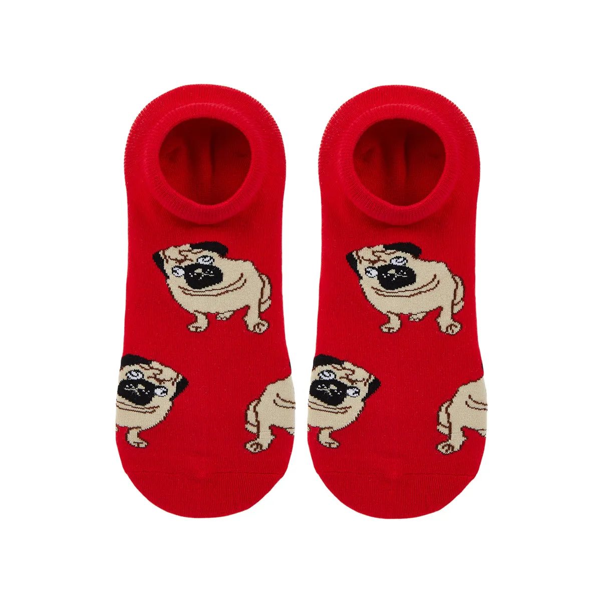 Pug Printed Ankle Socks