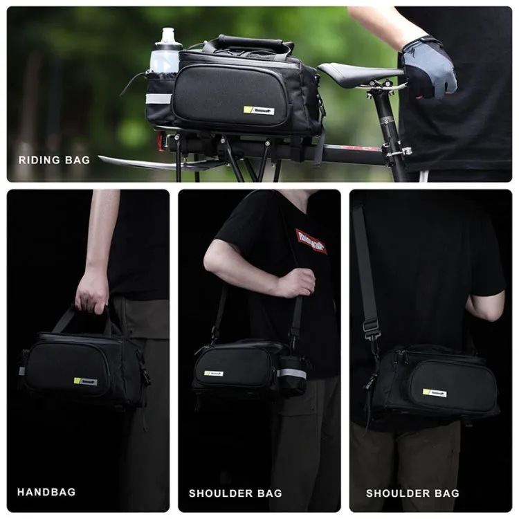 Rhinowalk Riding Equipment Bicycle Rear Bag, Colour: RK6200B Matt Black