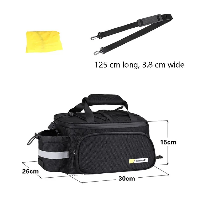 Rhinowalk Riding Equipment Bicycle Rear Bag, Colour: RK6200B Matt Black