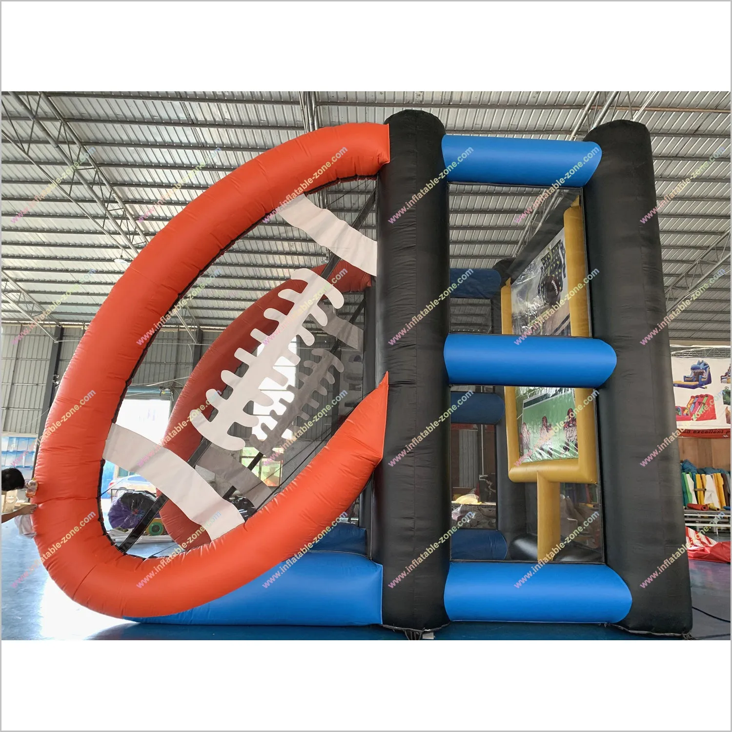 Rugby Sports Field Goal Challenge Kick Game Funny Inflatables Party Equipment Rentals Near Me