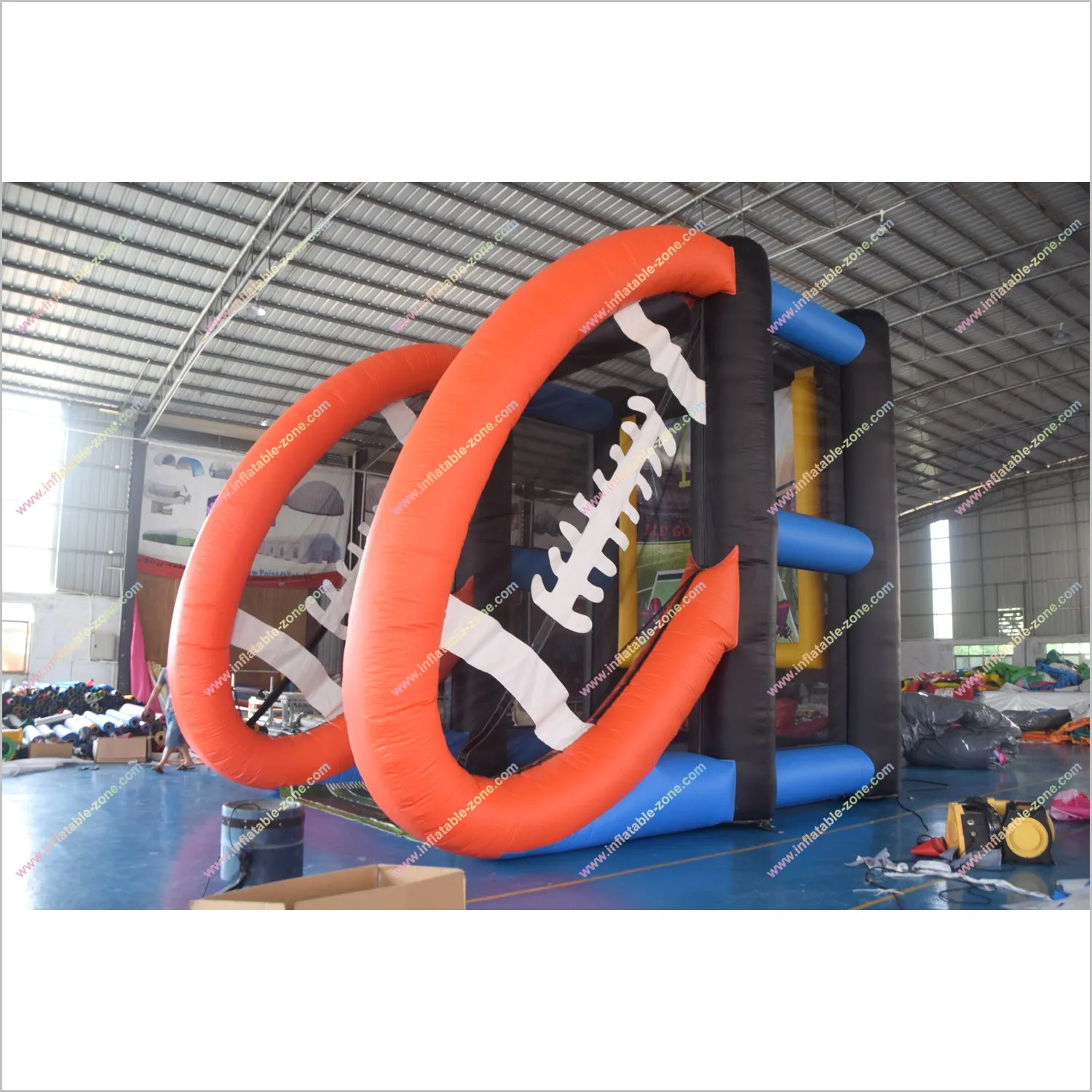 Rugby Sports Field Goal Challenge Kick Game Funny Inflatables Party Equipment Rentals Near Me