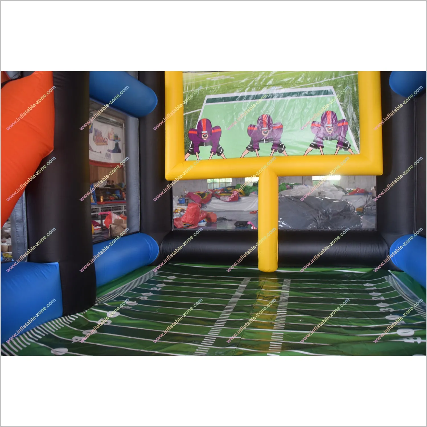 Rugby Sports Field Goal Challenge Kick Game Funny Inflatables Party Equipment Rentals Near Me