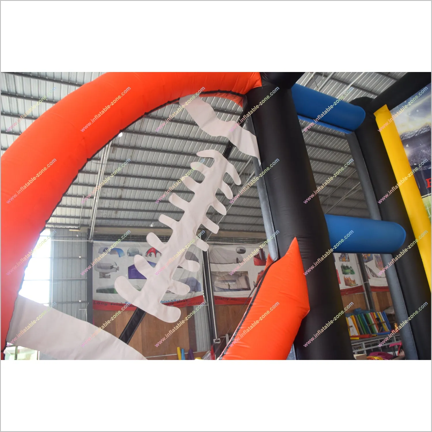 Rugby Sports Field Goal Challenge Kick Game Funny Inflatables Party Equipment Rentals Near Me