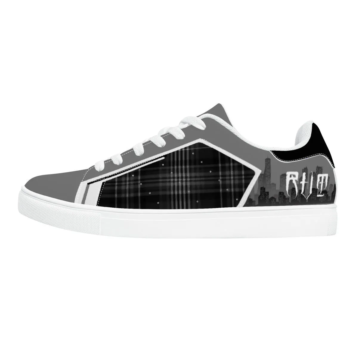 RVT Low-Top Synthetic Leather Sneakers - Skyline Plaid