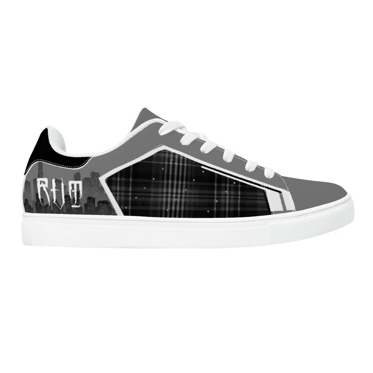 RVT Low-Top Synthetic Leather Sneakers - Skyline Plaid