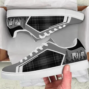 RVT Low-Top Synthetic Leather Sneakers - Skyline Plaid